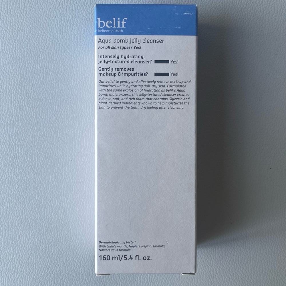 Belief Aqua Jelly Bomb Cleanser NEW